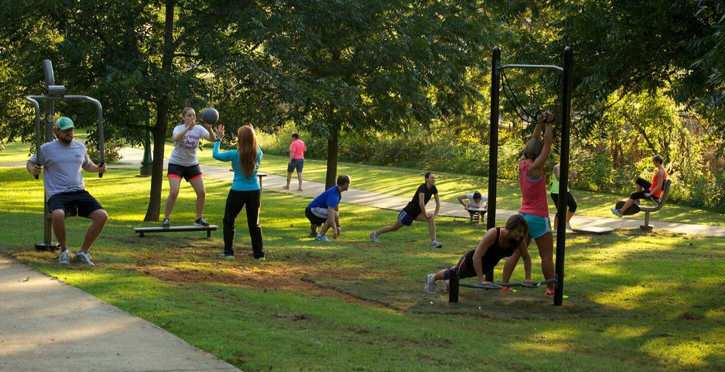 gợi ý lắp đặt thiết bị tập thể thao khu phố