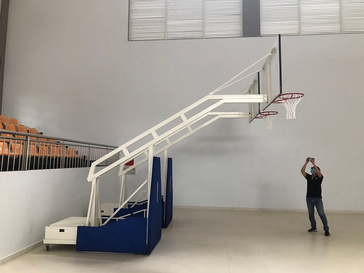 giá trụ bóng rổ dạng xếp