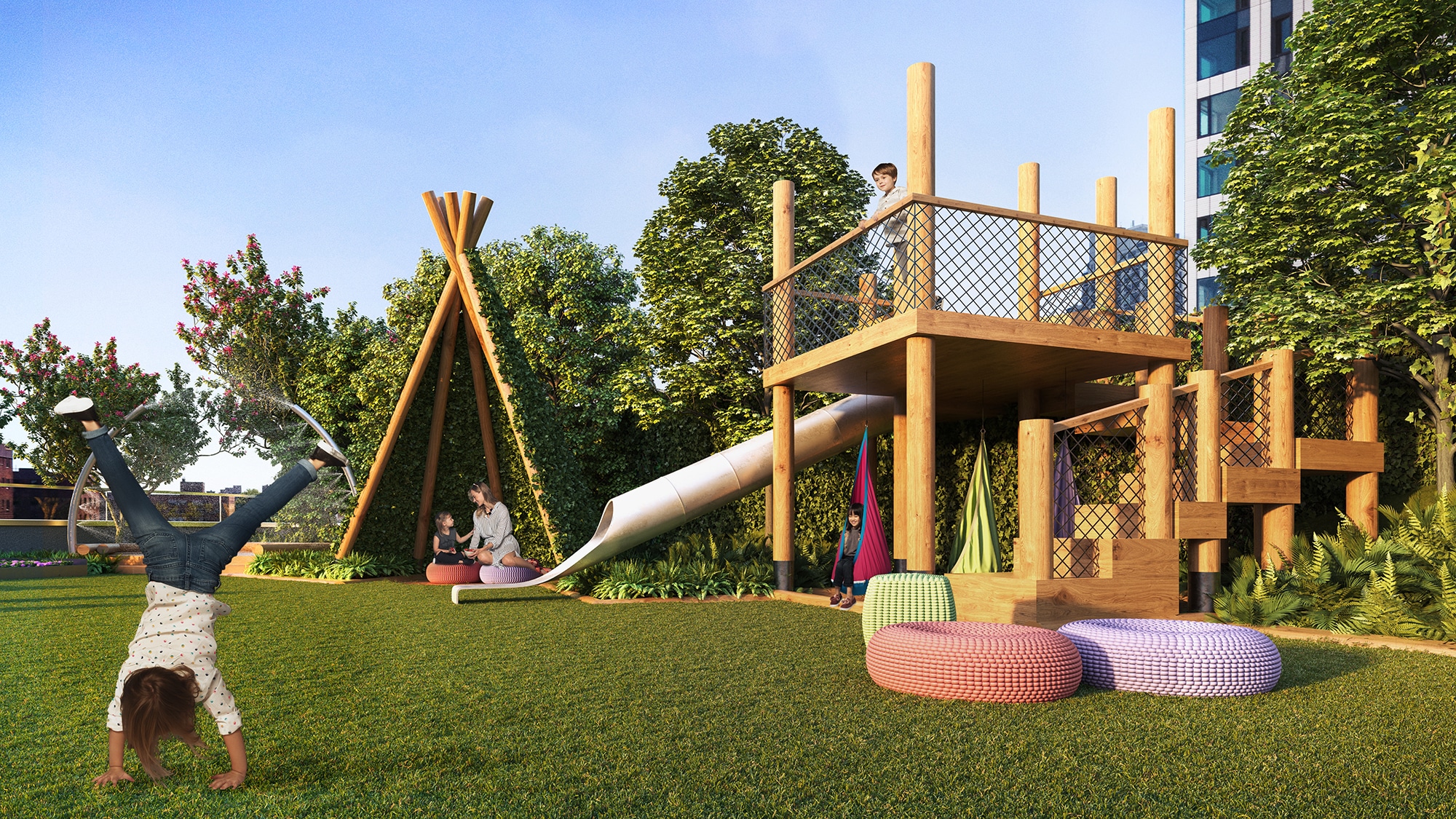 Các thiết bị khu vui chơi trẻ em cho chung cư