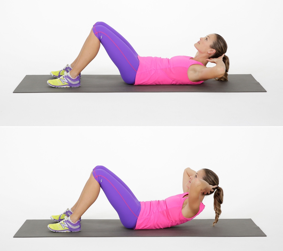 tư thế tập crunch hiệu quả