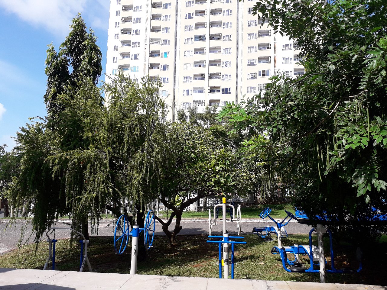 Các thiết bị, dụng cụ tập thể dục tại công viên dòng phổ thông