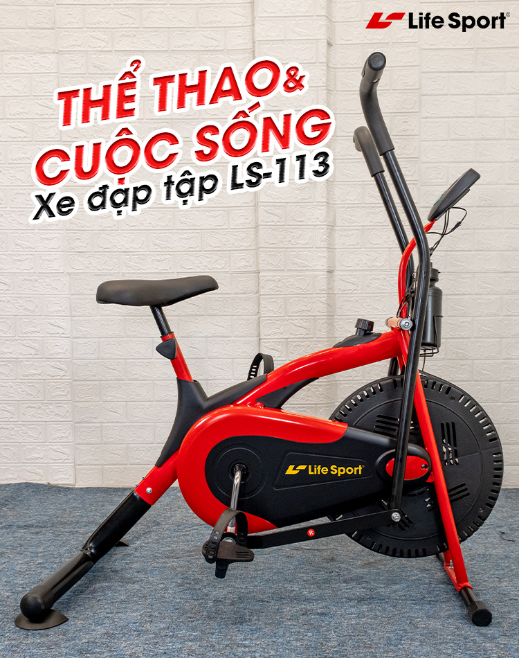 xe dap tap gia re lifesport ls 113 1 2