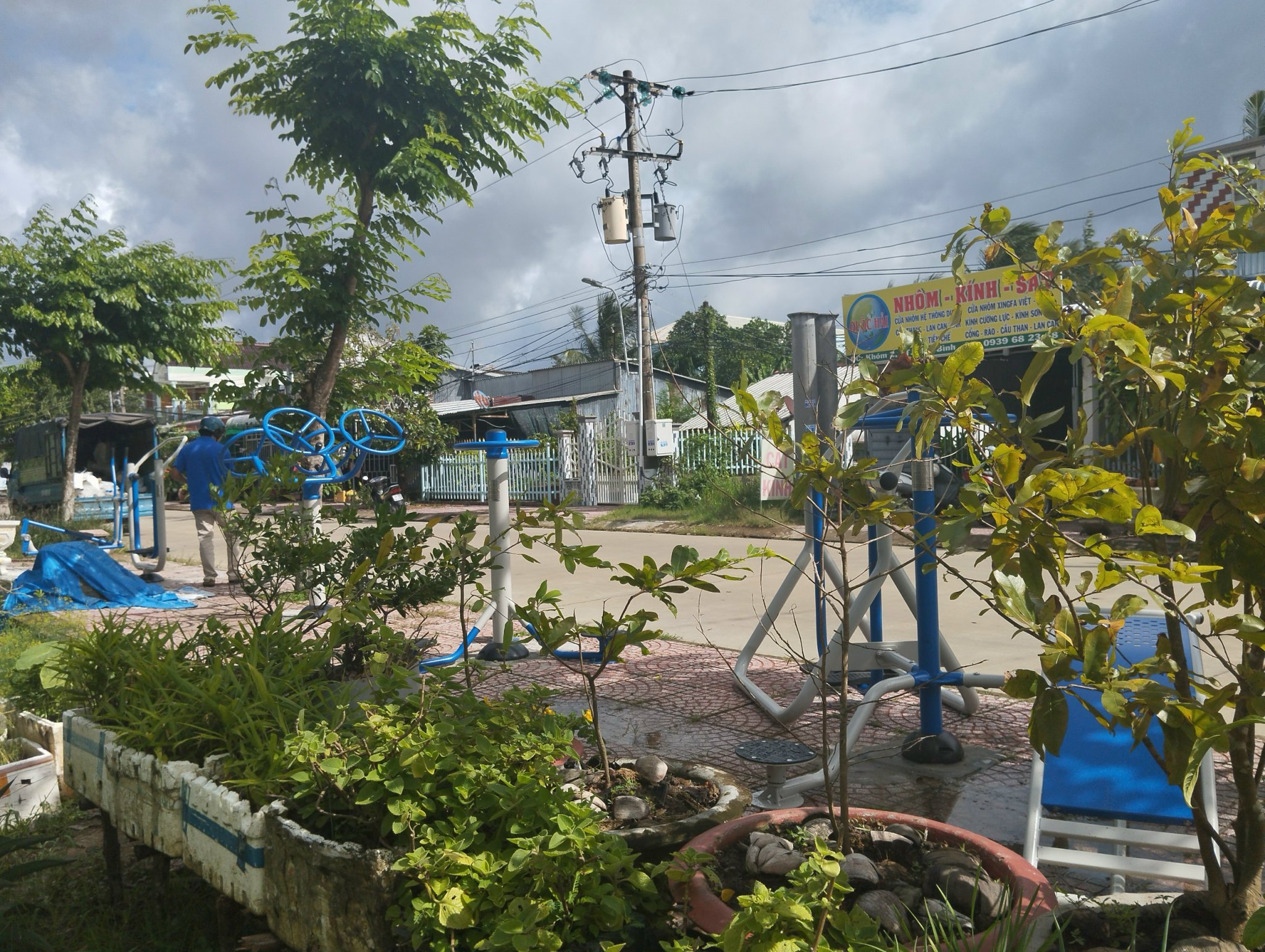 Diện tích lắp đặt tối thiểu của từng thiết bị thể thao ngoài trời