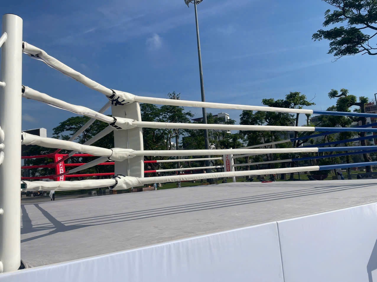 sàn đài boxing thi đấu tiêu chuẩn